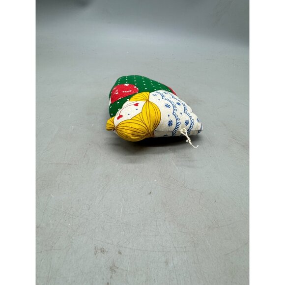 Vintage Handmade Fabric Angel Christmas Ornament candy canes red green 5.5" READ - Picture 6 of 9